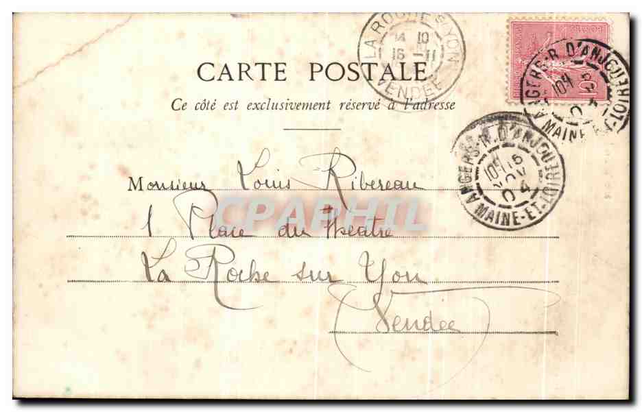 CPA Angers L'Universite Catholique — Rückseite