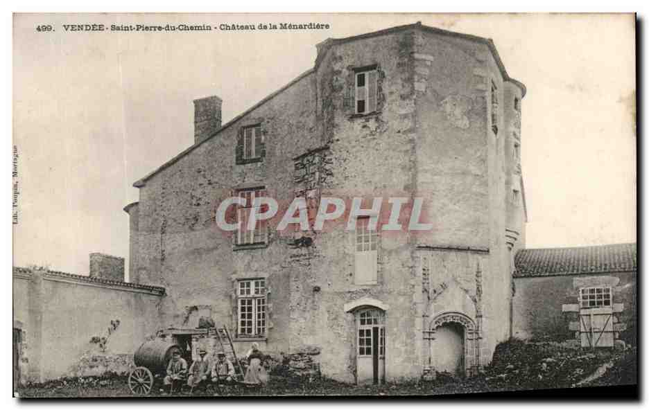 Saint-Pierre-du-Chemin — Château de la Ménardière — Lith. Vaugin, Mortemart