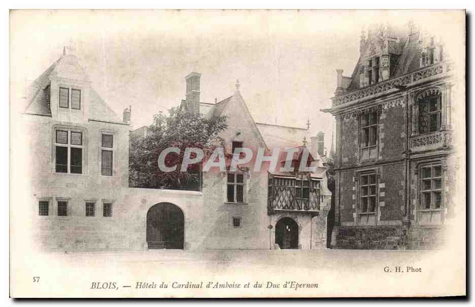 CPA Blois hotels Du Cardinal D'Amboise Et Du Duc d'Epernon