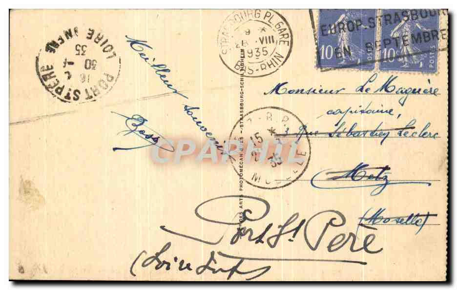 Strasbourg — Le Palais du Rhin — CPAPHIL 370 — Verso