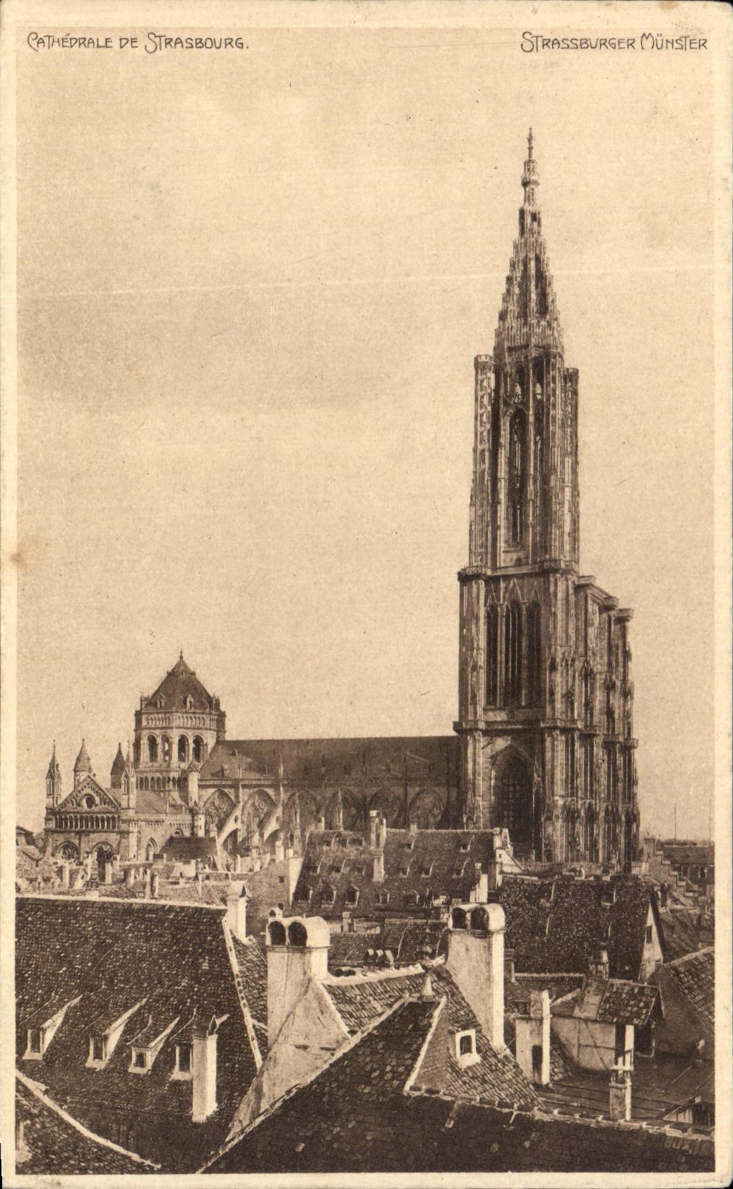 CPA Cathedrale De Strasbourg Strassburger Munsier
