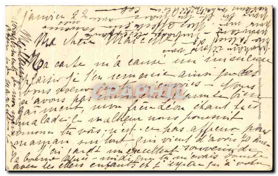 CPA Cathedrale De Strasbourg Strassburger Munsier — Verso