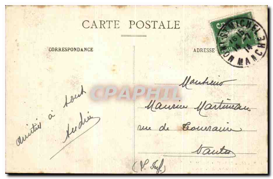 CPA Le Mont Saint Michel Abbaye Le Cloitre  — Verso
