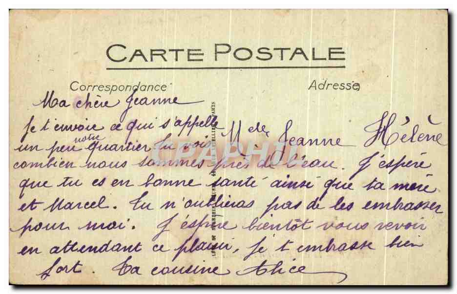 CPA Saumur Le Pont Cessart et l'Ile — Rückseite