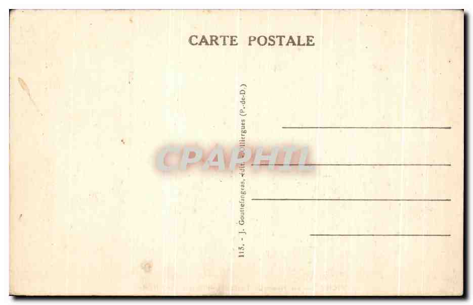 CPA Vichy La Nouvelle Poste — Rückseite