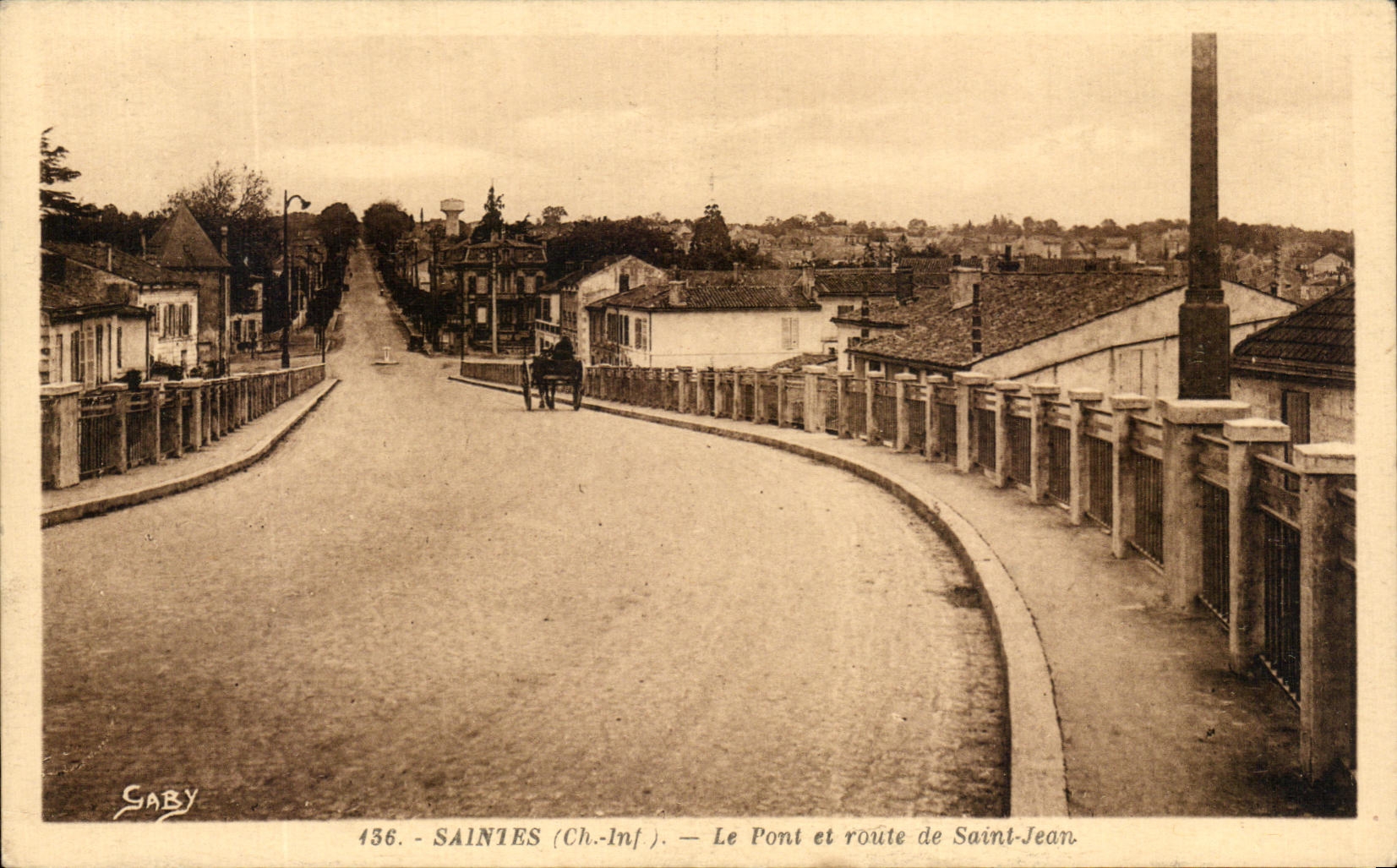 CPA Saintes Le Pont et route de Saint Jean
