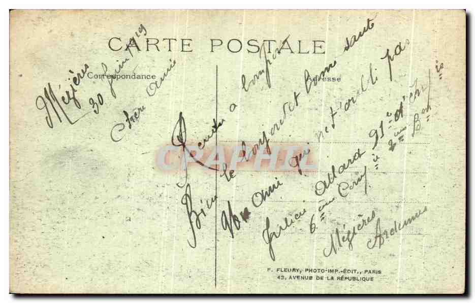CPA Mezieres Chableville Le Pont de Pierre Apres le depart des allemands Novembre 1918 Militaria  — Rückseite