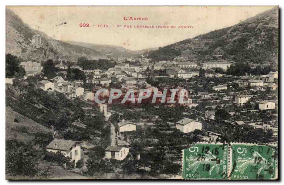 CPA Foix Vue generale prise en amont 