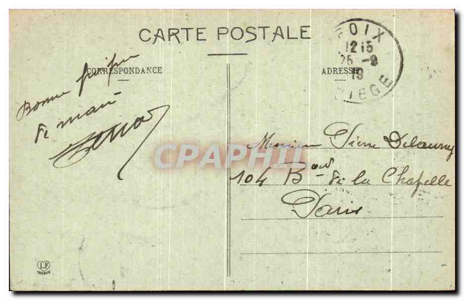CPA Foix Vue generale prise en amont  — Rückseite