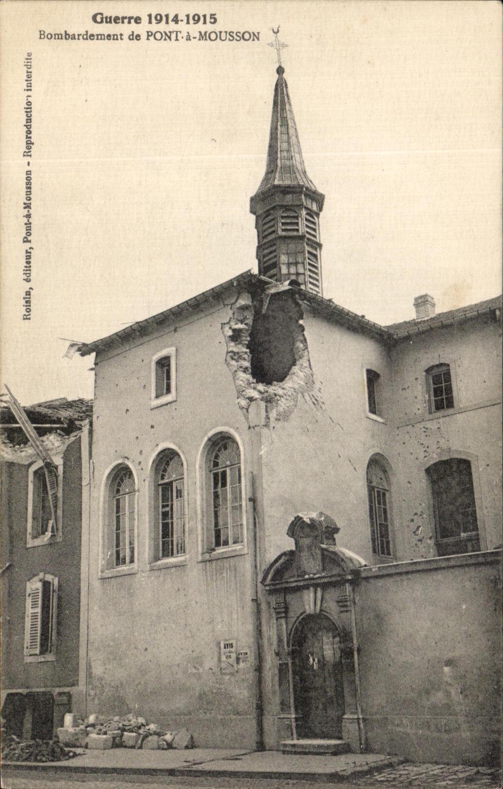 CPA Guerre Bombardement De Pont A Mousson Militaria