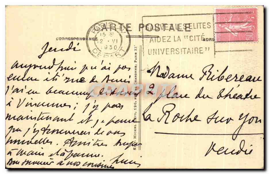 CPA Vincennes Le Donjon Et Le Chemin De ronde — Verso