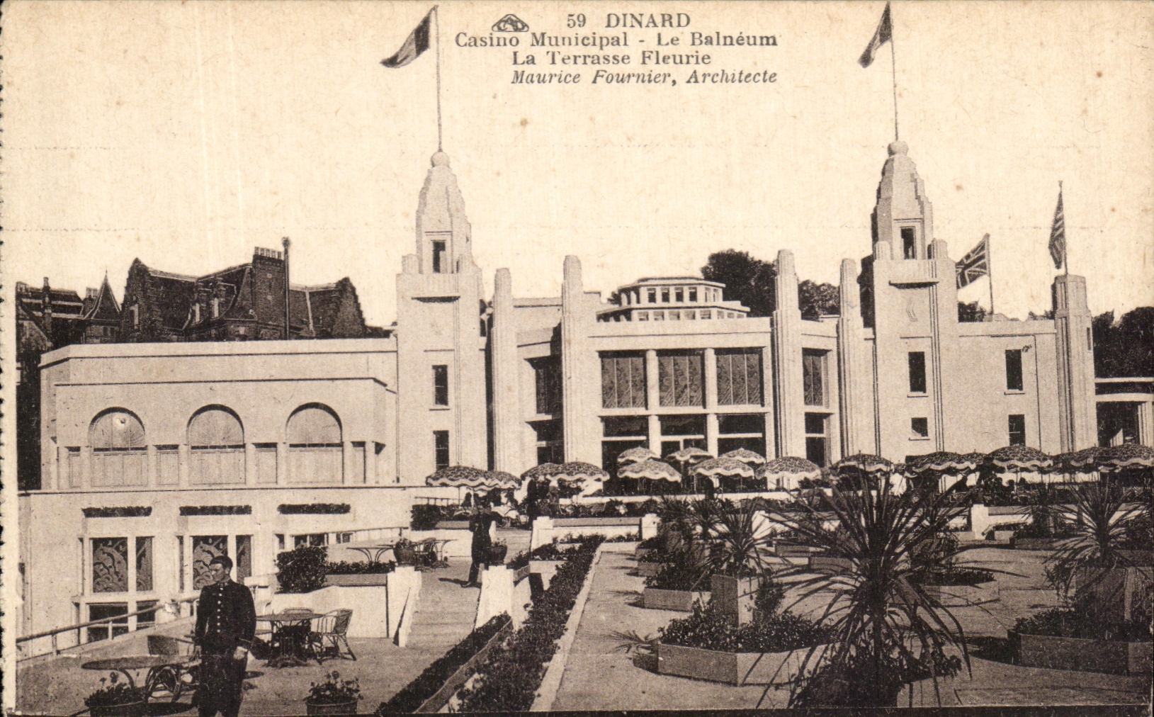 Dinard — Casino Municipal - Le Balnéum, La Terrasse Fleurie — Maurice Fournier, Architecte
