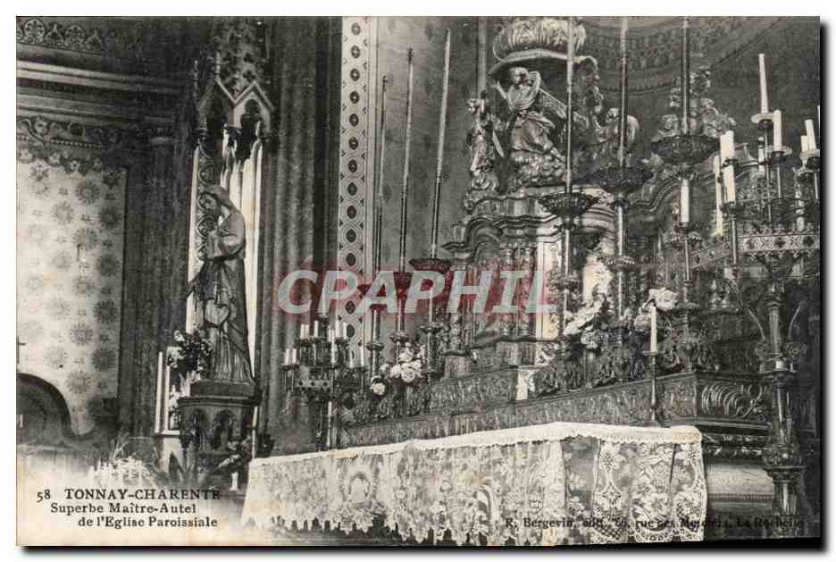CPA Tonnay Charente Superbe Maitre Autel de l'Eglise Paroissiale
