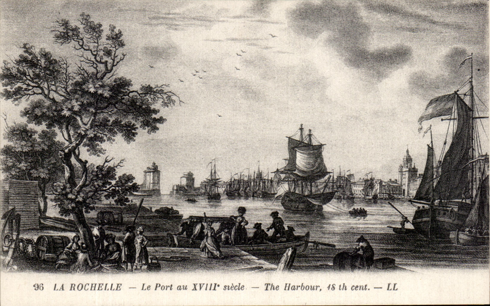 CPA La Rochelle Le Port au 18 eme siecle Bateaux