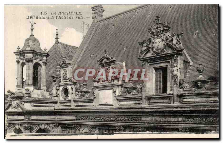 La Rochelle — Architecture de l'Hôtel de Ville — L. H. — n° 195