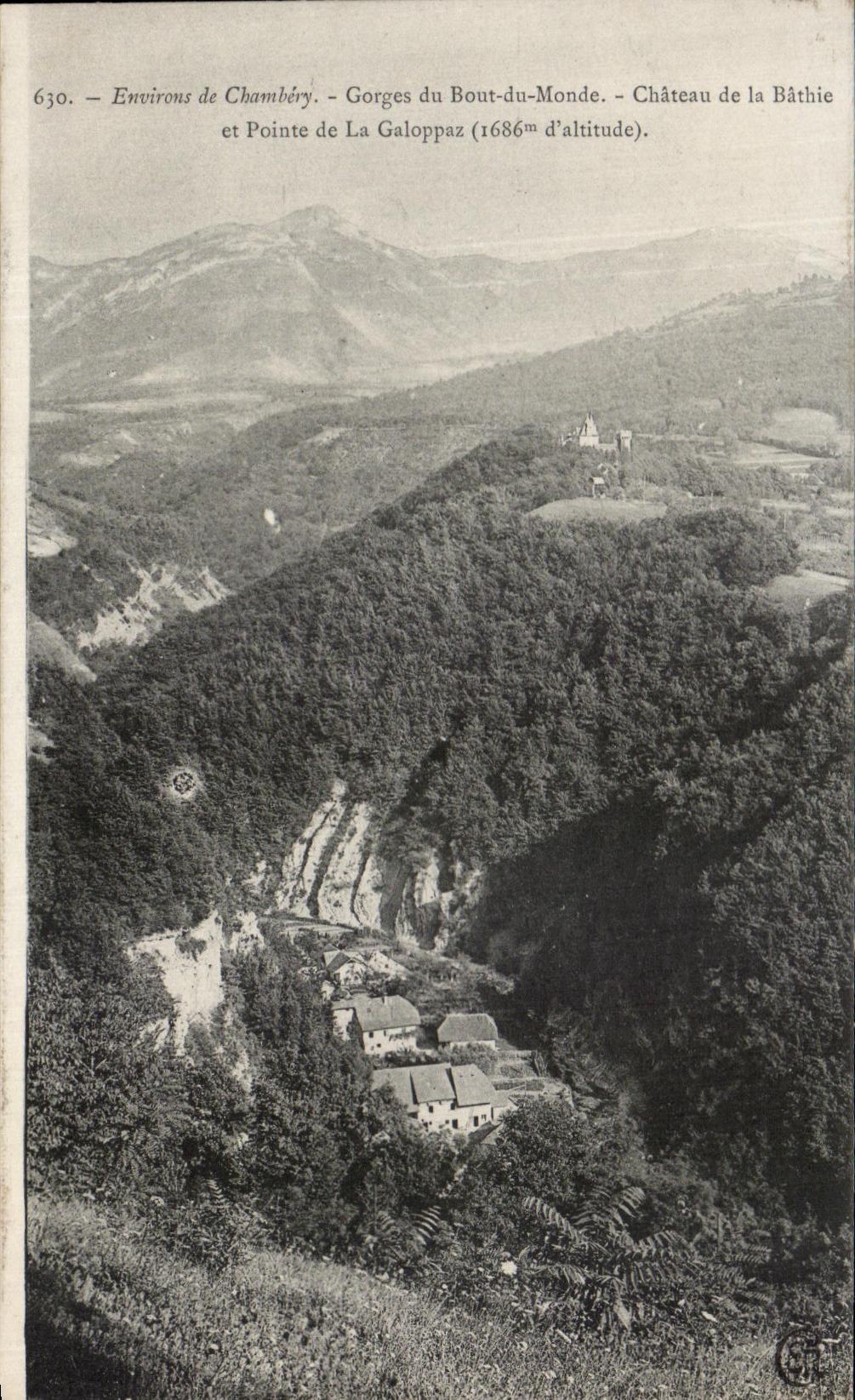 CPA Chambery Gorges du Bout du Monde Chateau de la bathie et Pointe de la Galoppaz