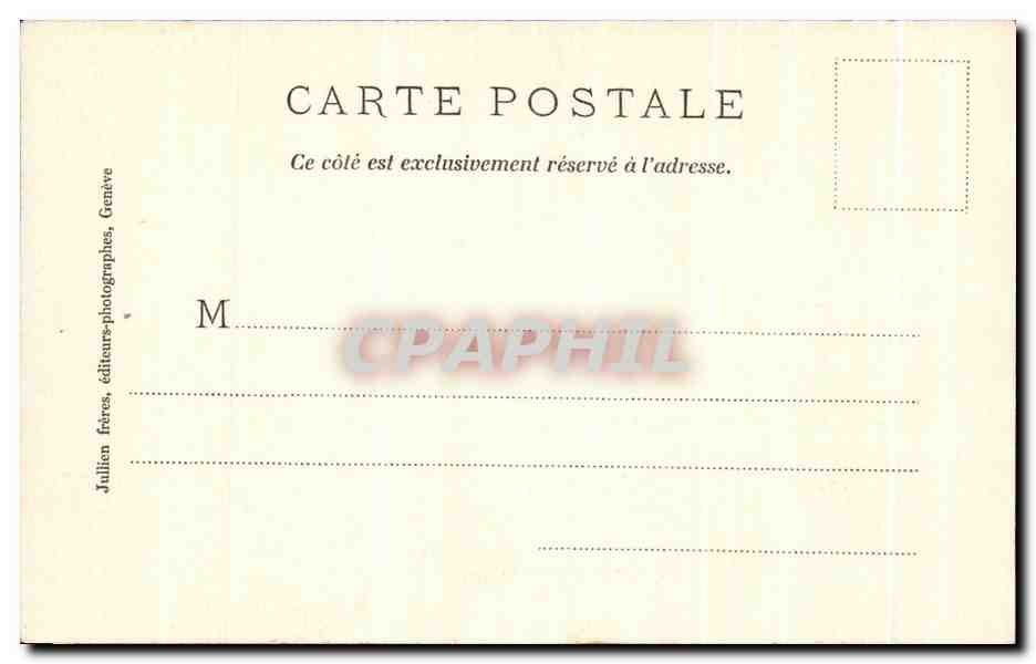 CPA Chambery Place de Lans Fontaine demolie en 1814 — Rückseite