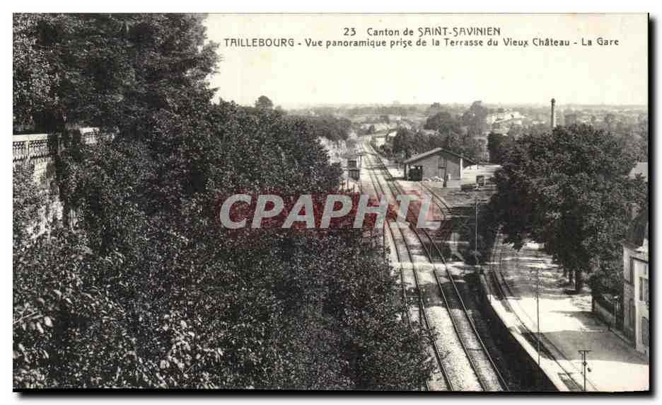 CPA Cantont de Saint Savinien Taillebourg Vue Panoramique prise de la Terrasse du Vieux Train 