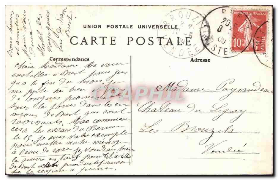 CPA Un Lit Clos et Berceau Breton Bretagne — Rückseite