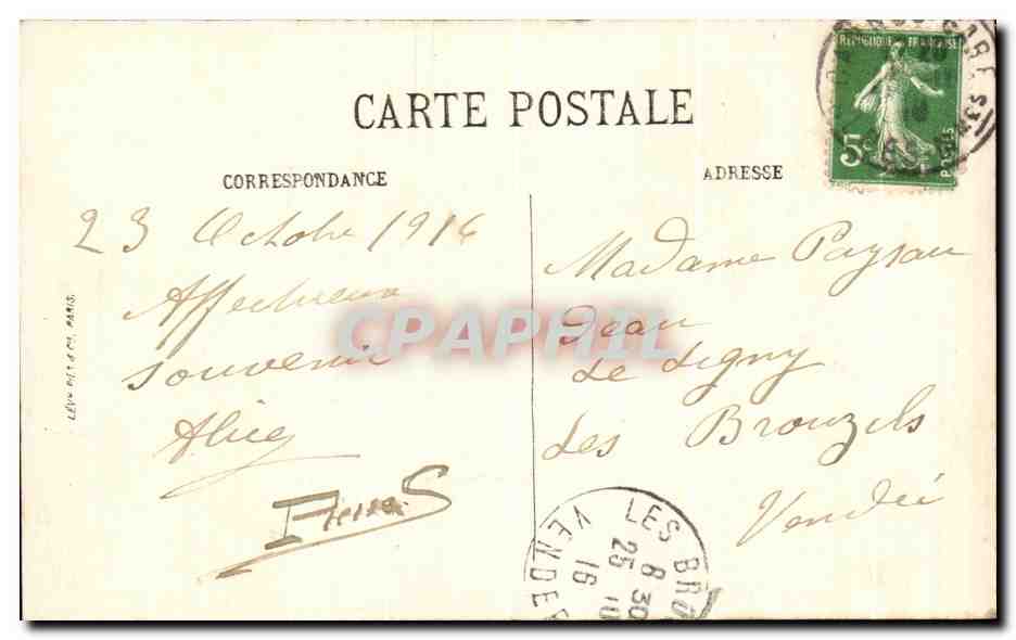CPA Cannes Le Square Carnot Enfant Marchand de tapis — Rückseite