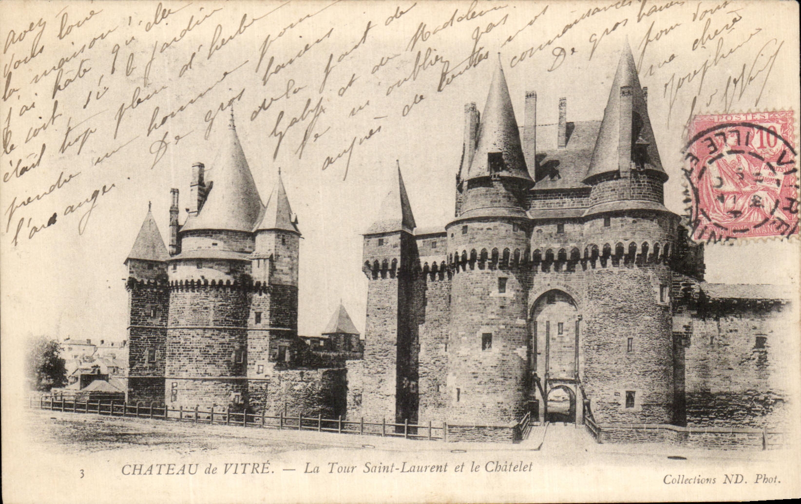 Schloss Vitré — Tour Saint-Laurent und Châtelet — Sammlung ND. Phot.