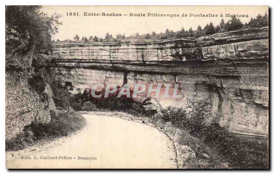 CPA Eutre Roches Route Pittoresque de Pontavlieu a Morteau 