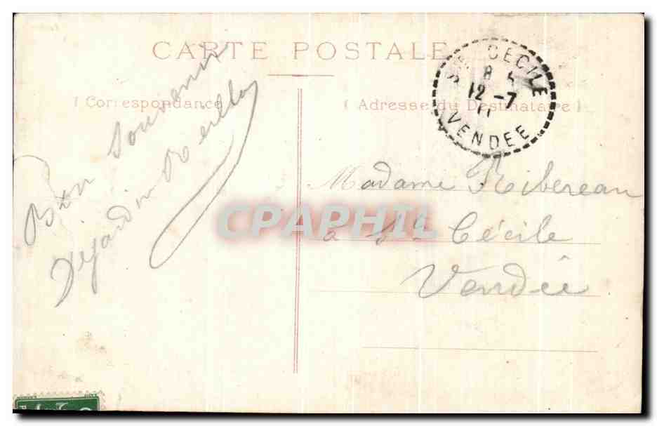 CPA Nerac Les Trois Fontaines et Alles des Soupirs  — Back