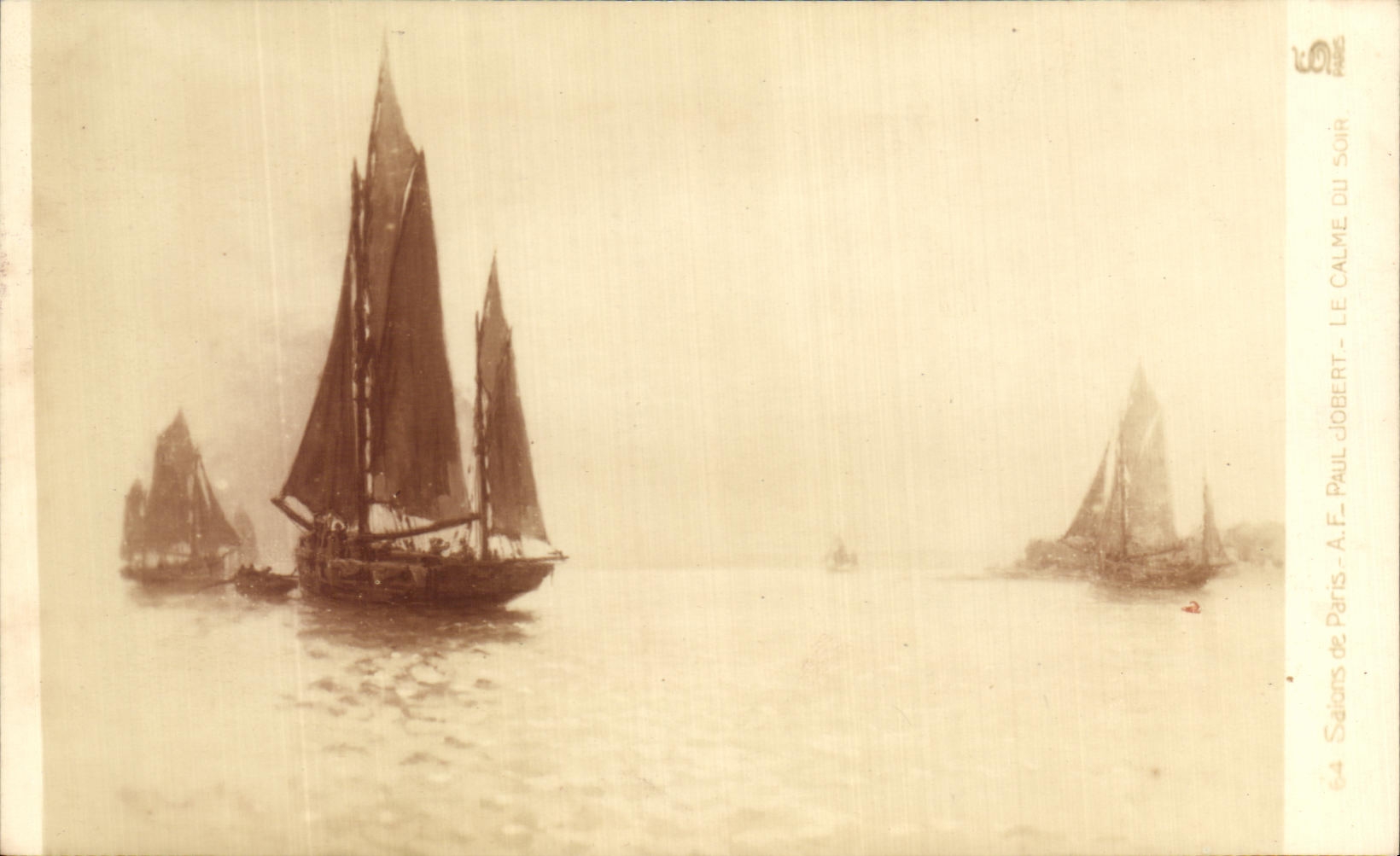 CPA Salons De Paris Paul Jobert Le calme du soir Bateaux