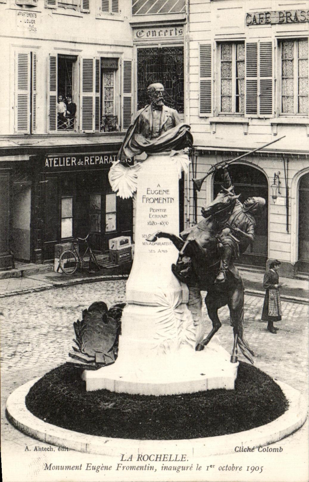 CPA La Rochelle Monument Eugene Fromentins Inaugure le 1er octobre 1905