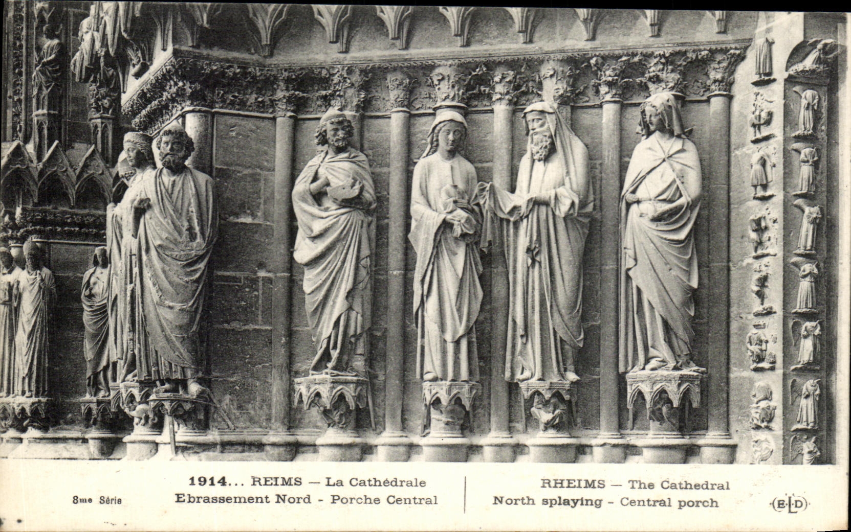 Reims — The Cathedral — North Facade - Central Porch — 8th Series