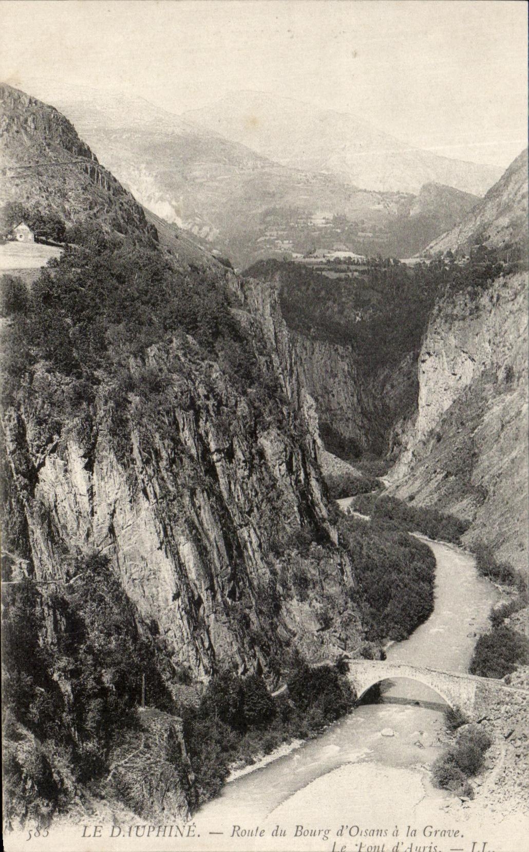 Le Dauphiné — Route du Bourg d'Oisans à la Grave — Le Pont d'Avris — LL — n° 585