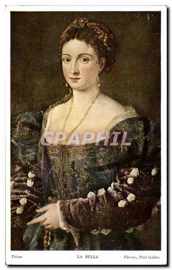 CPA Titien La Bella Florence Pitti Gallery