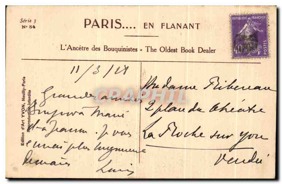 CPA Paris Bouquinistes Notre Dame — Rückseite