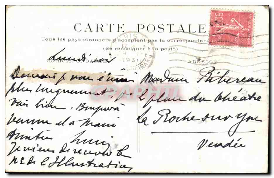 CPA Gare Du Quai D'Orsay — Rückseite