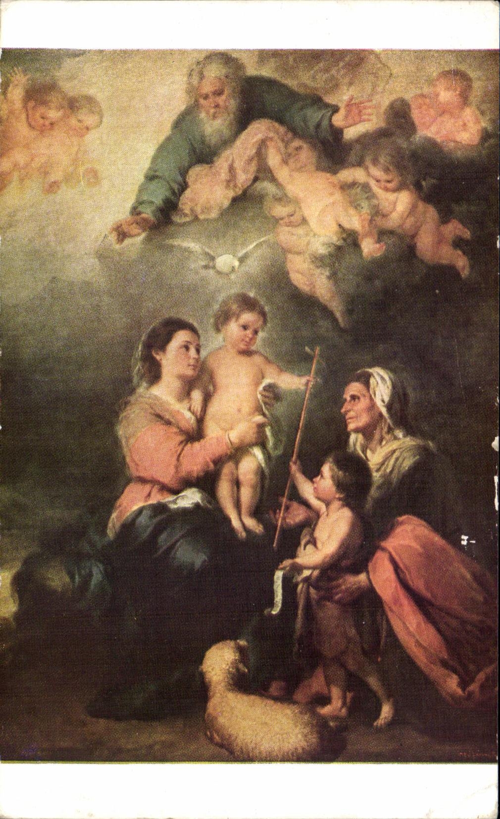 CPA Musee du Louvre paris Murillo La sainte famille 