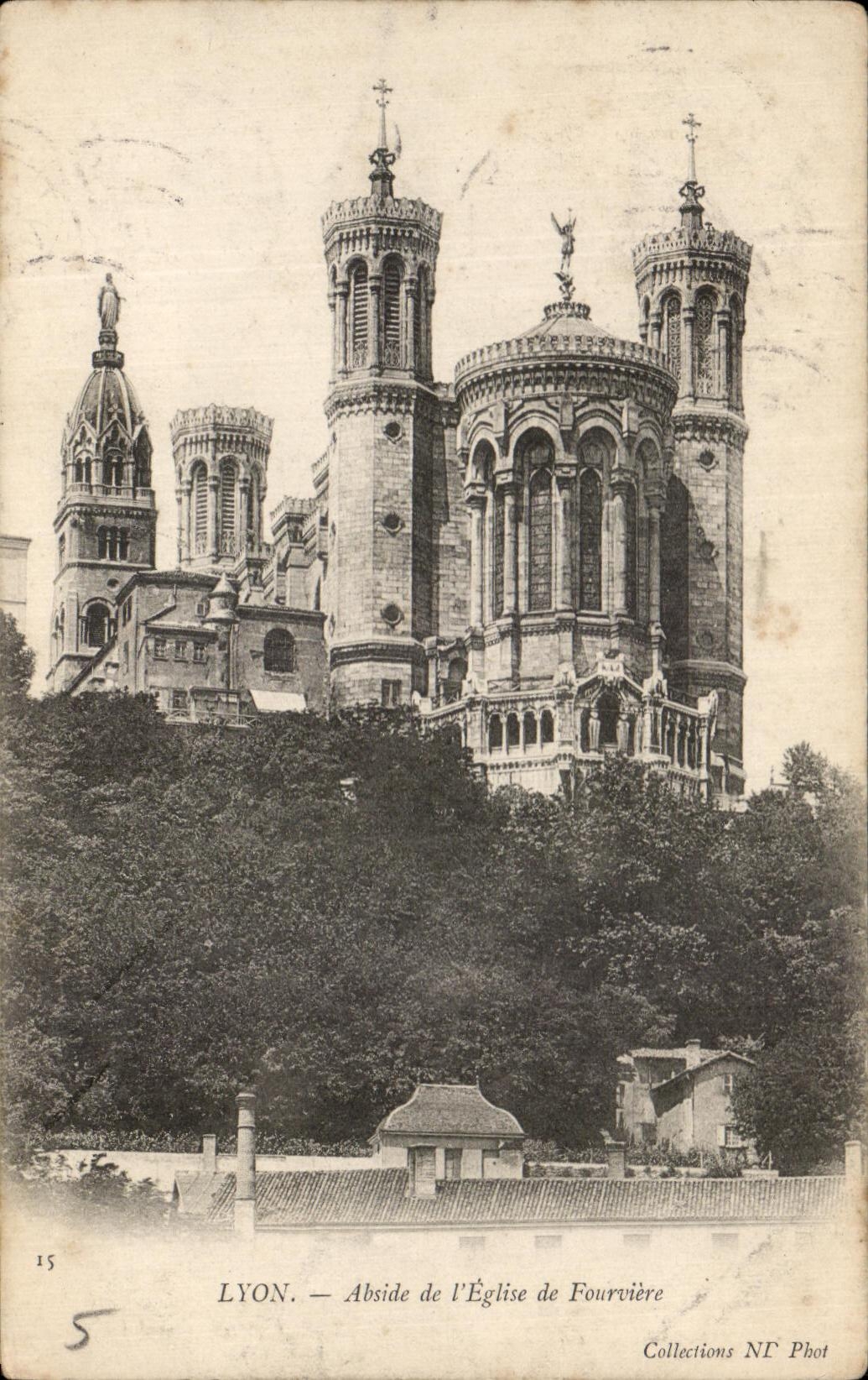 CPA Lyon Abside de l'Eglise de Fourviere