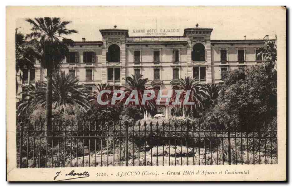 CPA Ajaccio Grand Hotel d'Ajaccio et Continental Corse Corsica