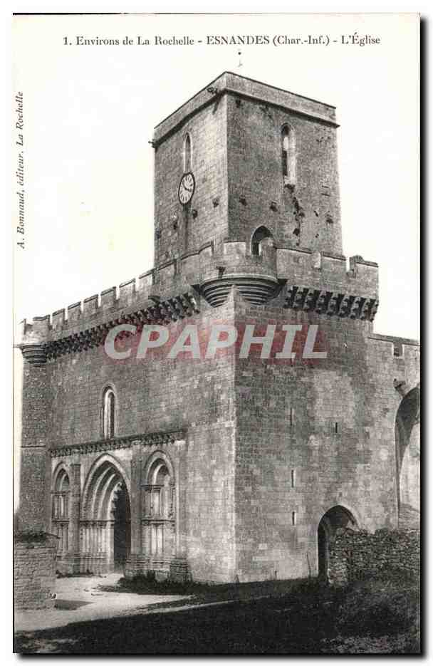 Esnandes (Charente-Inférieure) — L'Église — A. Bannaud, éditeur, La Rochelle