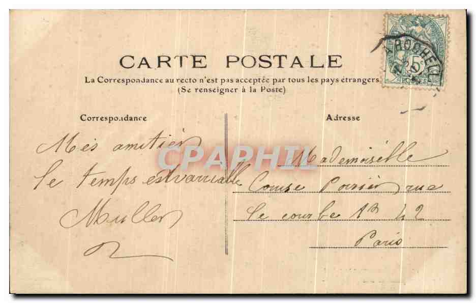 CPA Chatelaillon La Plage Pendant une Tempete — Back