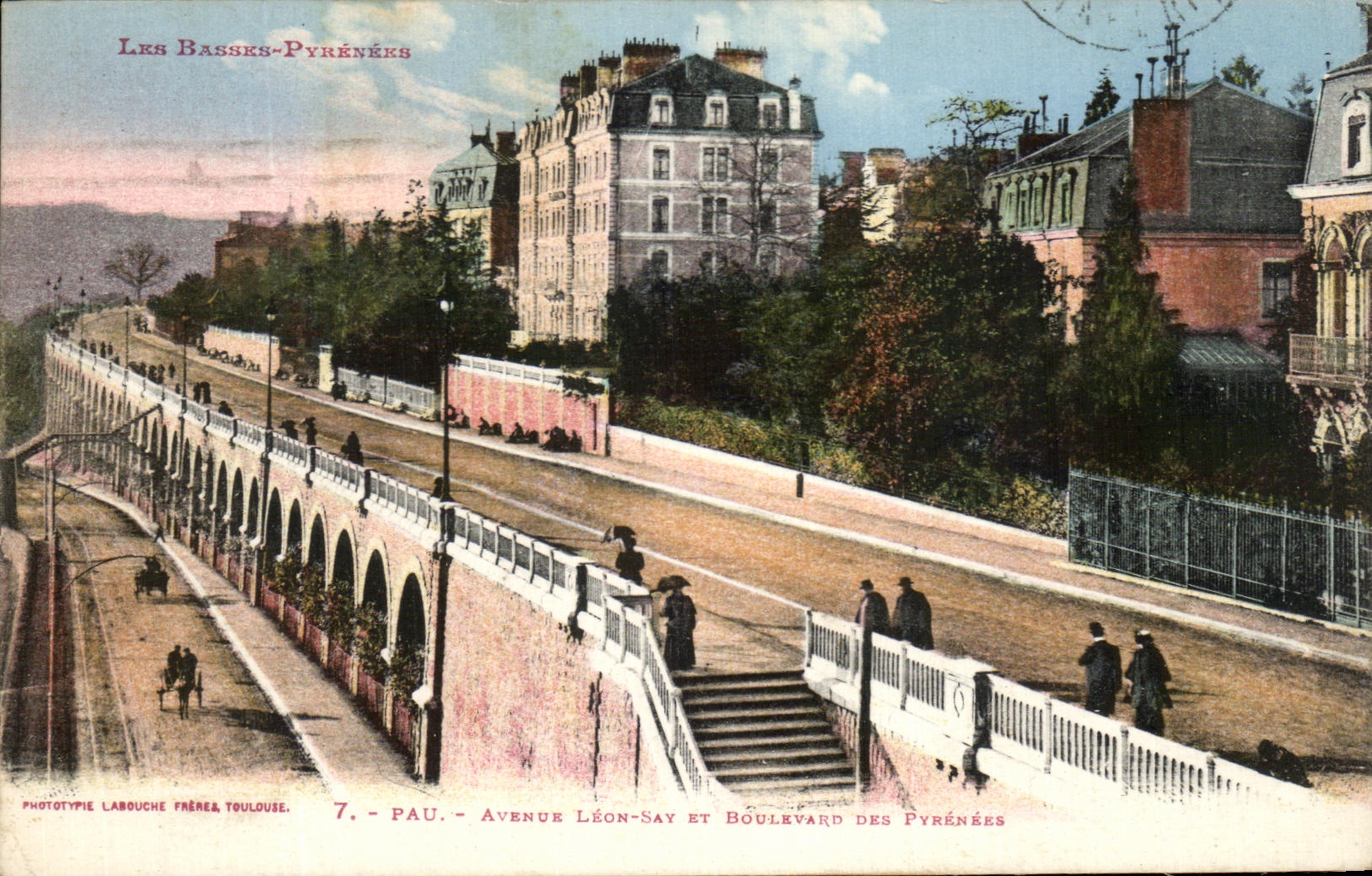 Pau — Avenue Léon-Say und Boulevard des Pyrénées — Phototypie Labouche Frères Toulouse, n°7