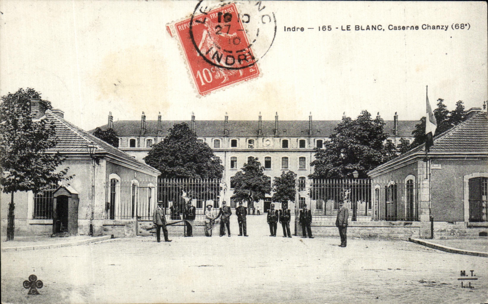 CPA Indre Le Blanc Caserne Chanzy 68eme Militaria 