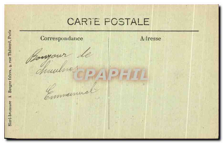 CPA Chaulnes Avenue de la Gare et le Deblaiement Militaria  — Back