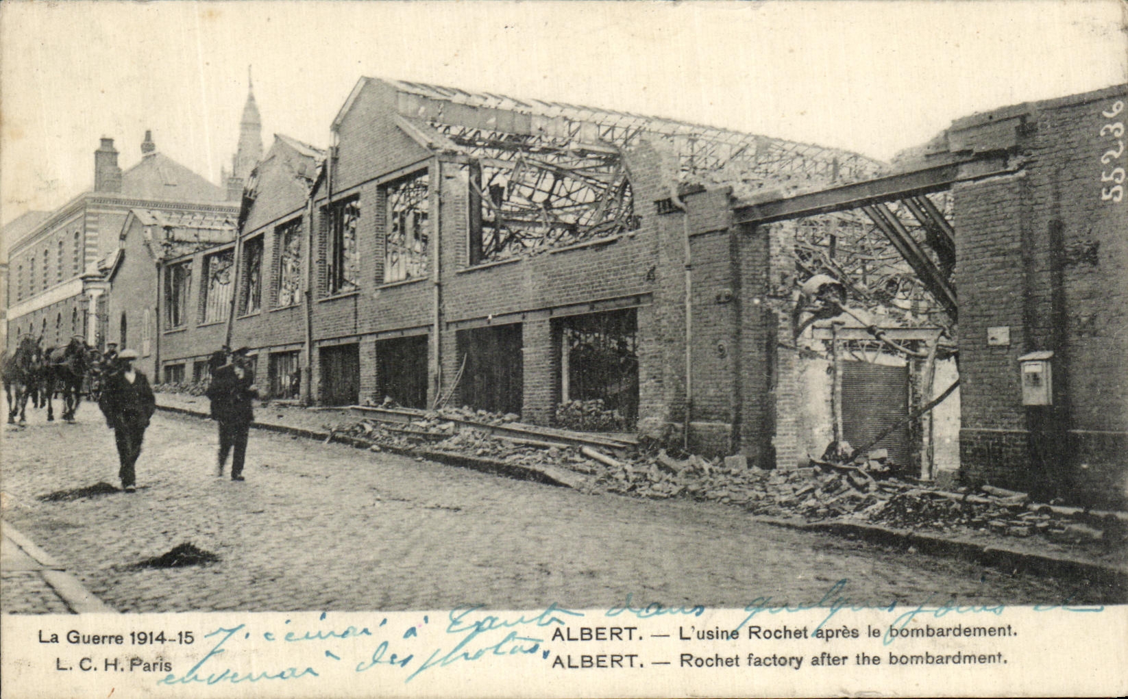 CPA Albert L'usine Rochet Apres le bombardement Militaria 