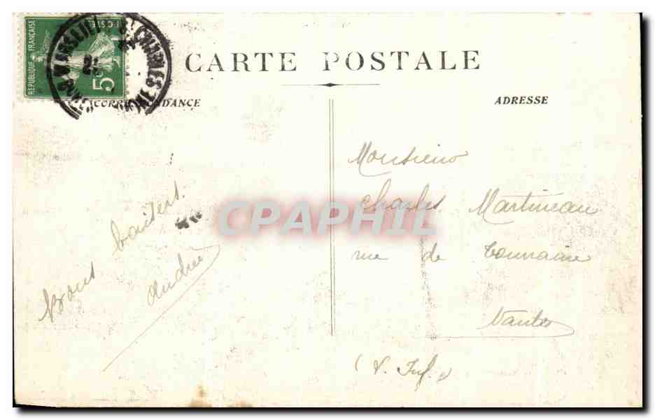 CPA Marseille Rue de la Republique Bateaux — Rückseite