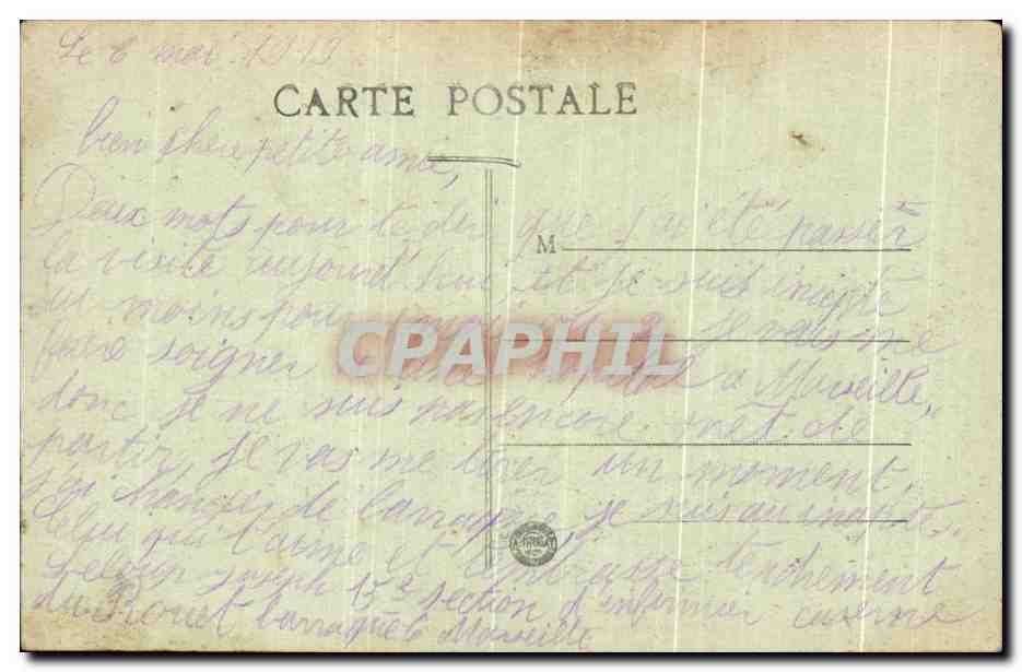 MARSEILLE — Rue Caunebière et la Bourse — J. F. — Verso