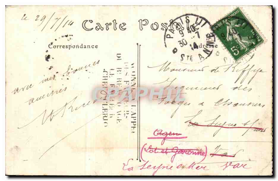 CPA Paris Le Place Vendome automobile — Rückseite