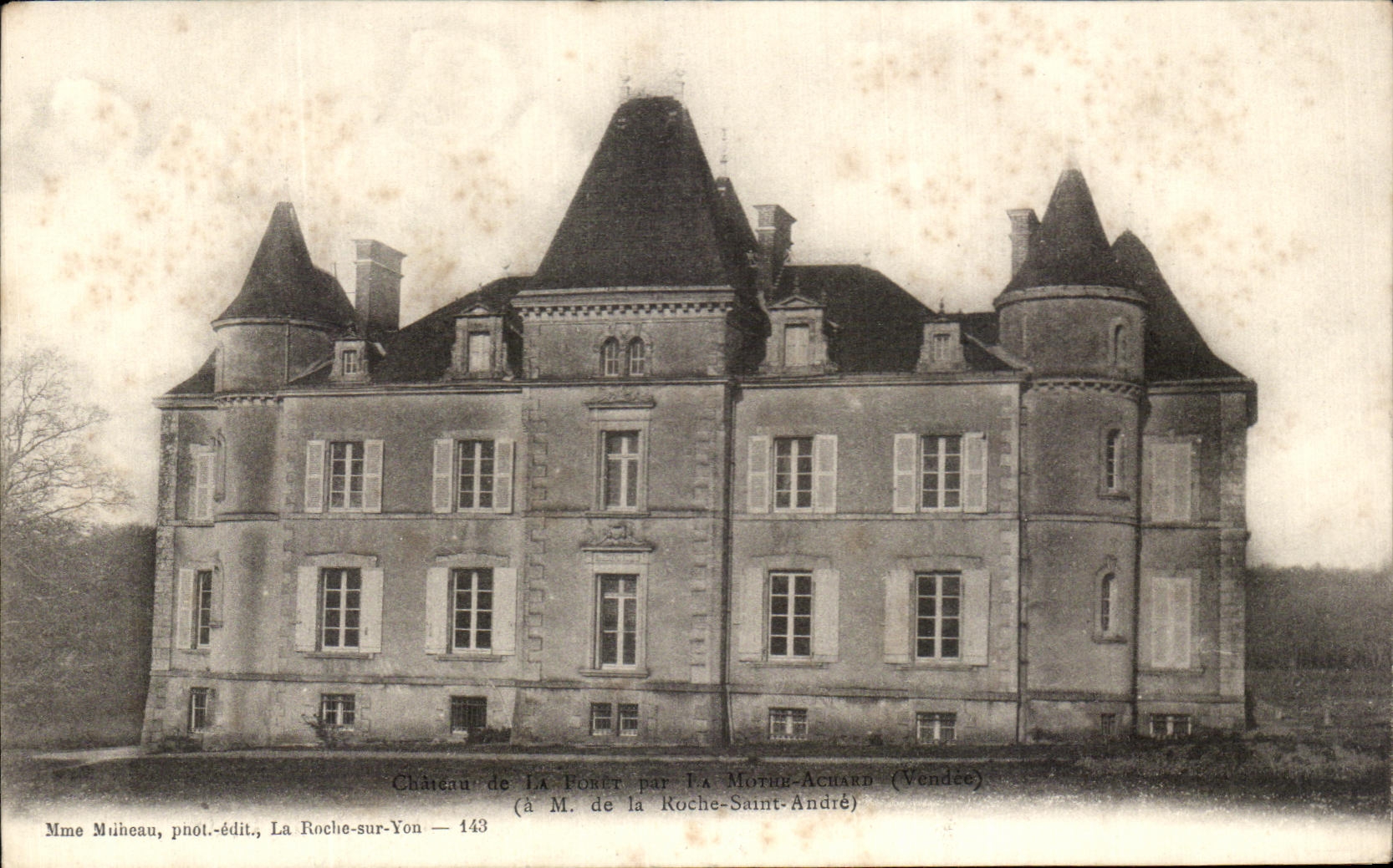 CPA Chateau de la Forer Par La Mothe Achard 
