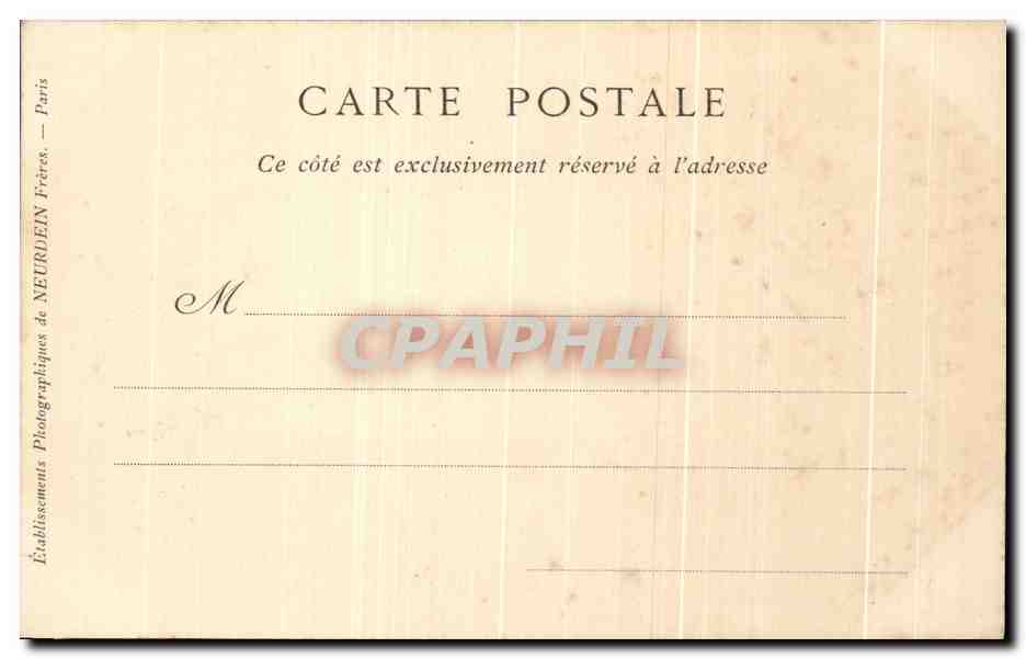 CPA Angers L'Hotel de Ville — Rückseite