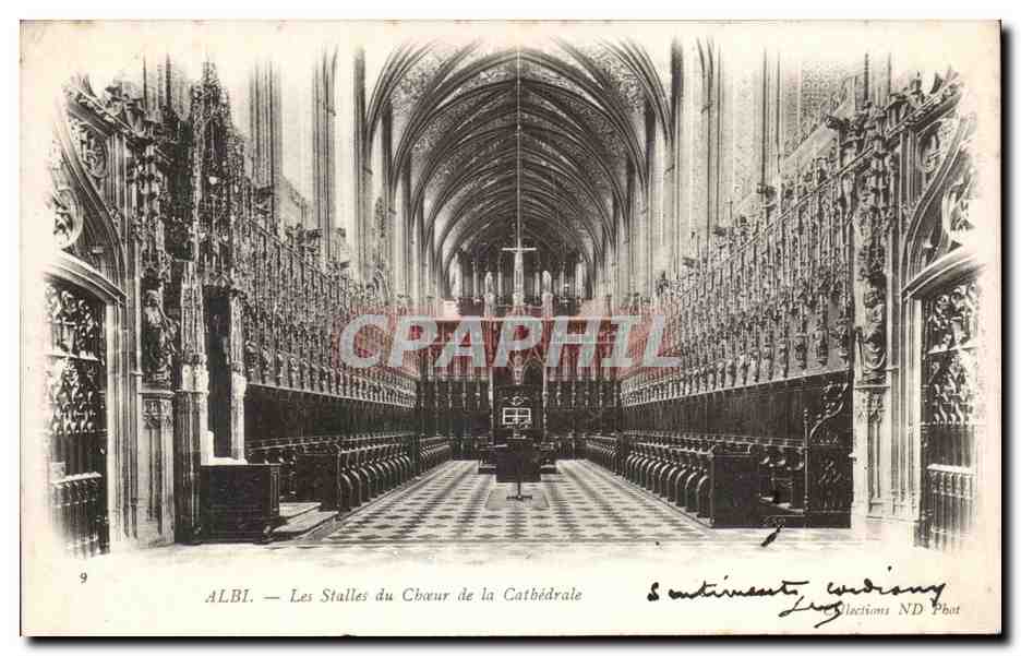CPA Albi Les Stalles du Choeur de la Cathedrale
