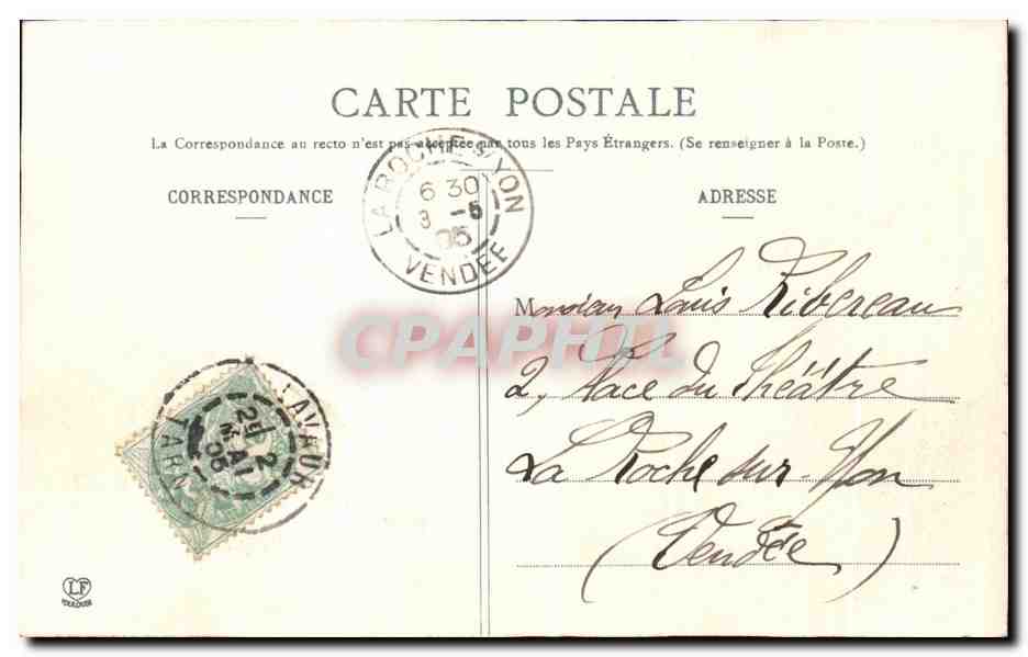 CPA La Tarn Lavaur Avenue Victor Hugo et Thibunal Civil — Back